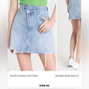 Agolde Criss Cross Skirt